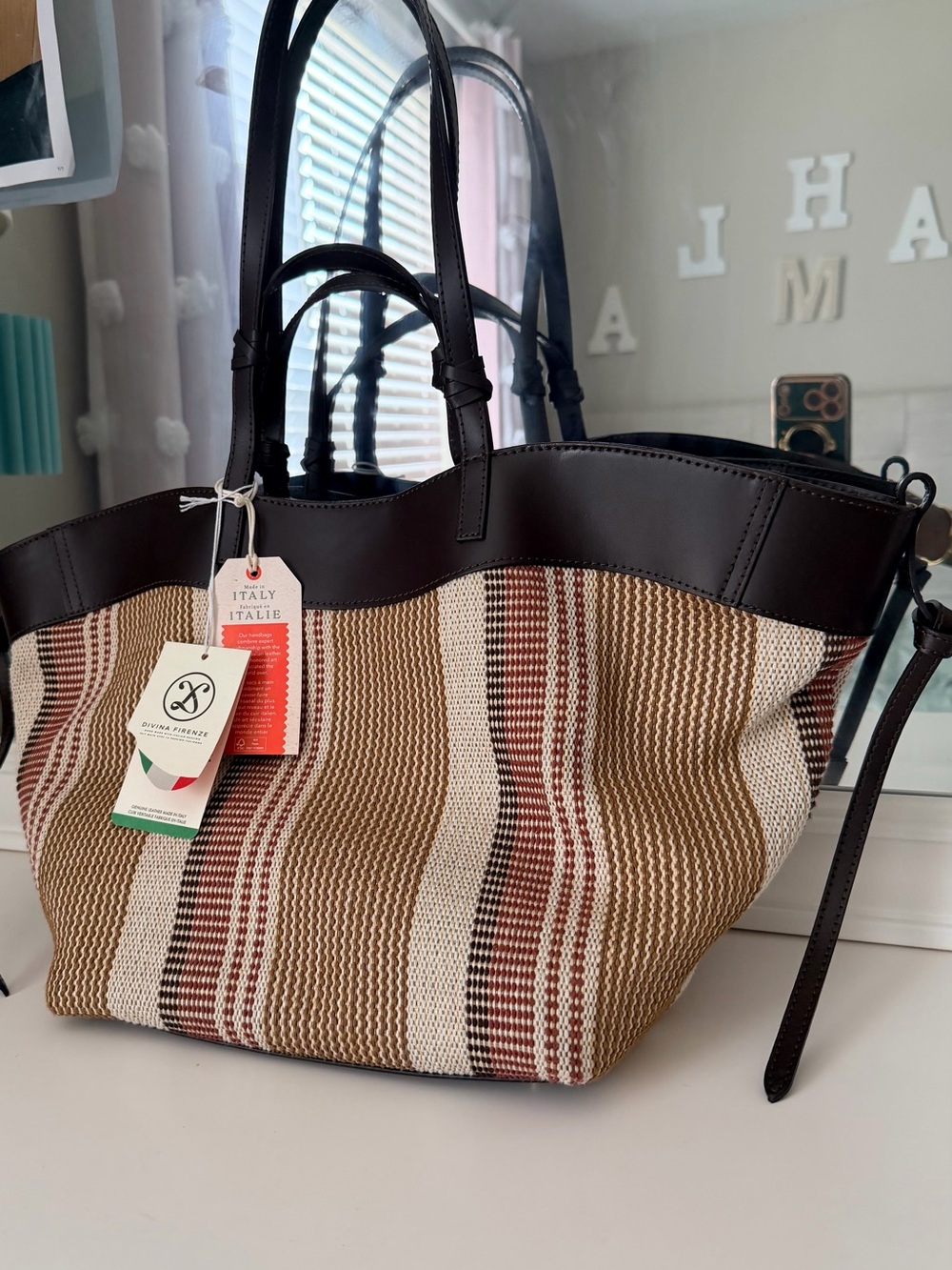 Divina Firenze Art Ocean Genuine Italian Leather